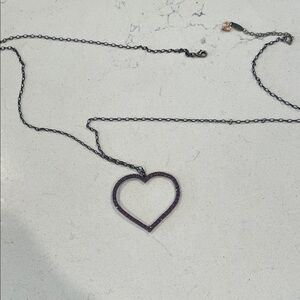 Sabika Dark Purple Heart Necklace